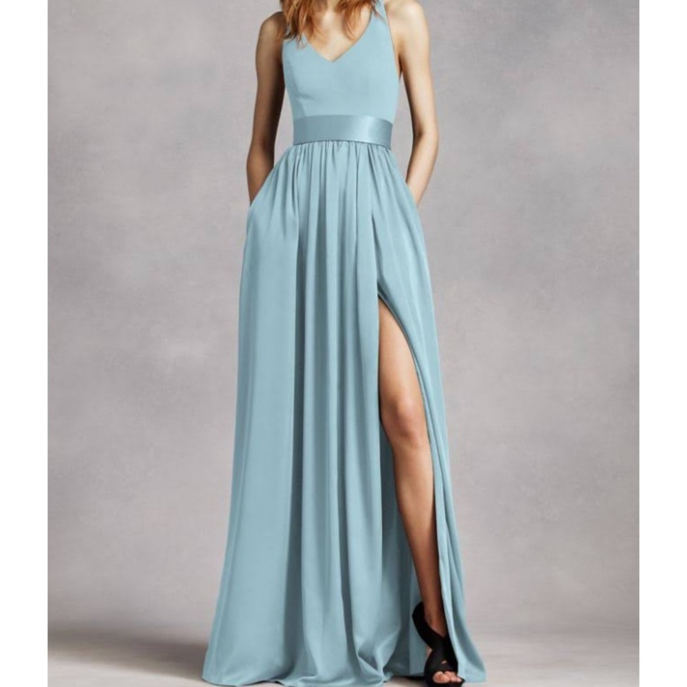 White by Vera Wang Halter Bridesmaid Dress - 2